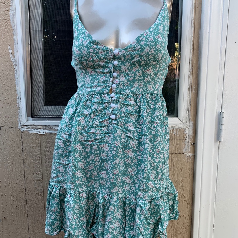 Small Green Floral Dress